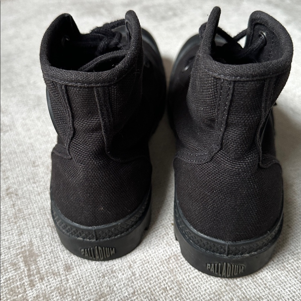 Palladium Pampa Hi Black Canvas Boots - Picture 4 of 7